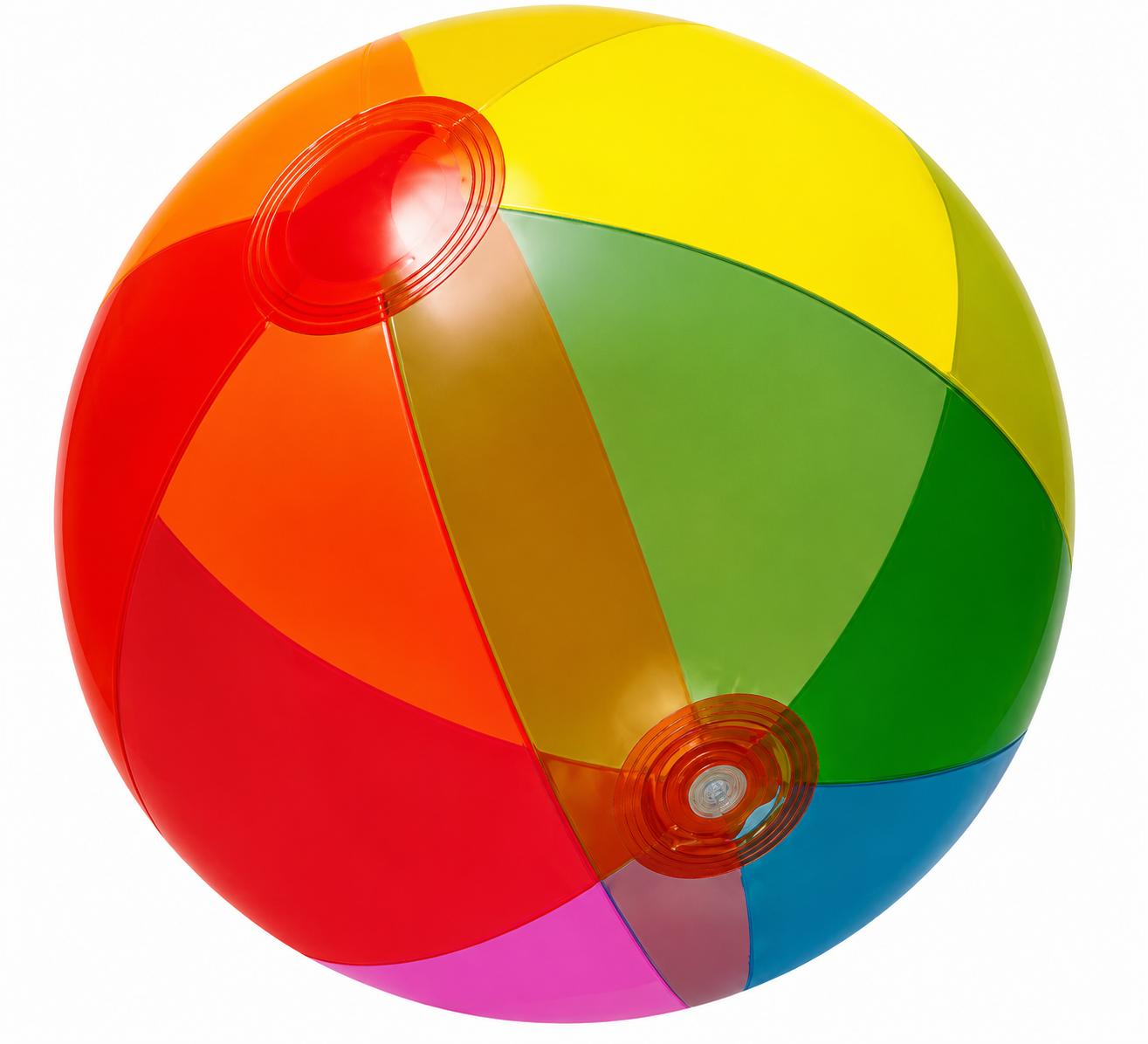 AB-2252 16" Inflatable Translucent Rainbow Beach Ball
