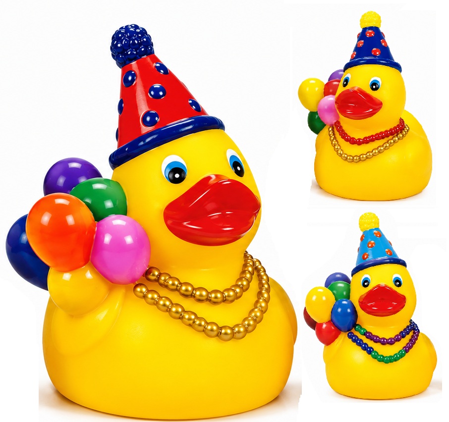 AD-6019 Rubber “Here For The Party” Duck ©