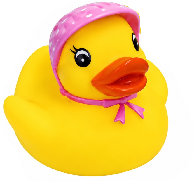 AD-1087 Rubber Baby Bonnet Duck